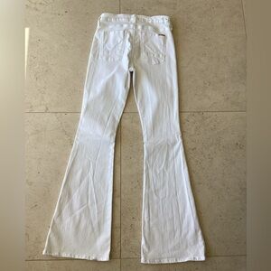 Hudson “MIA 5 PKT” flare style white denim.  Size 29.